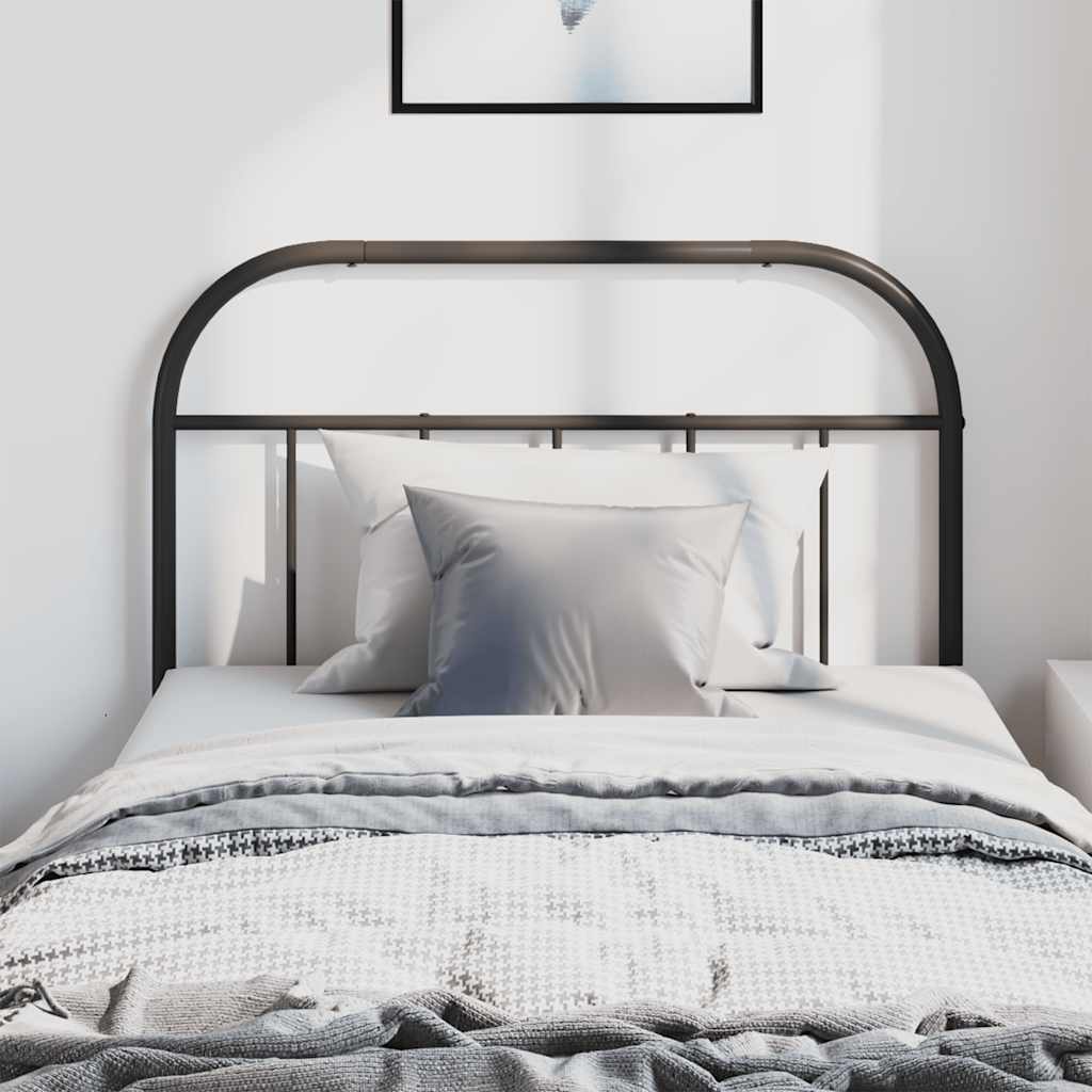 Utskiftbar sengegavl i metall svart 100 cm vidaXL