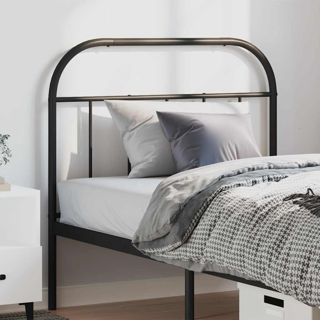 Utskiftbar sengegavl i metall svart 100 cm vidaXL