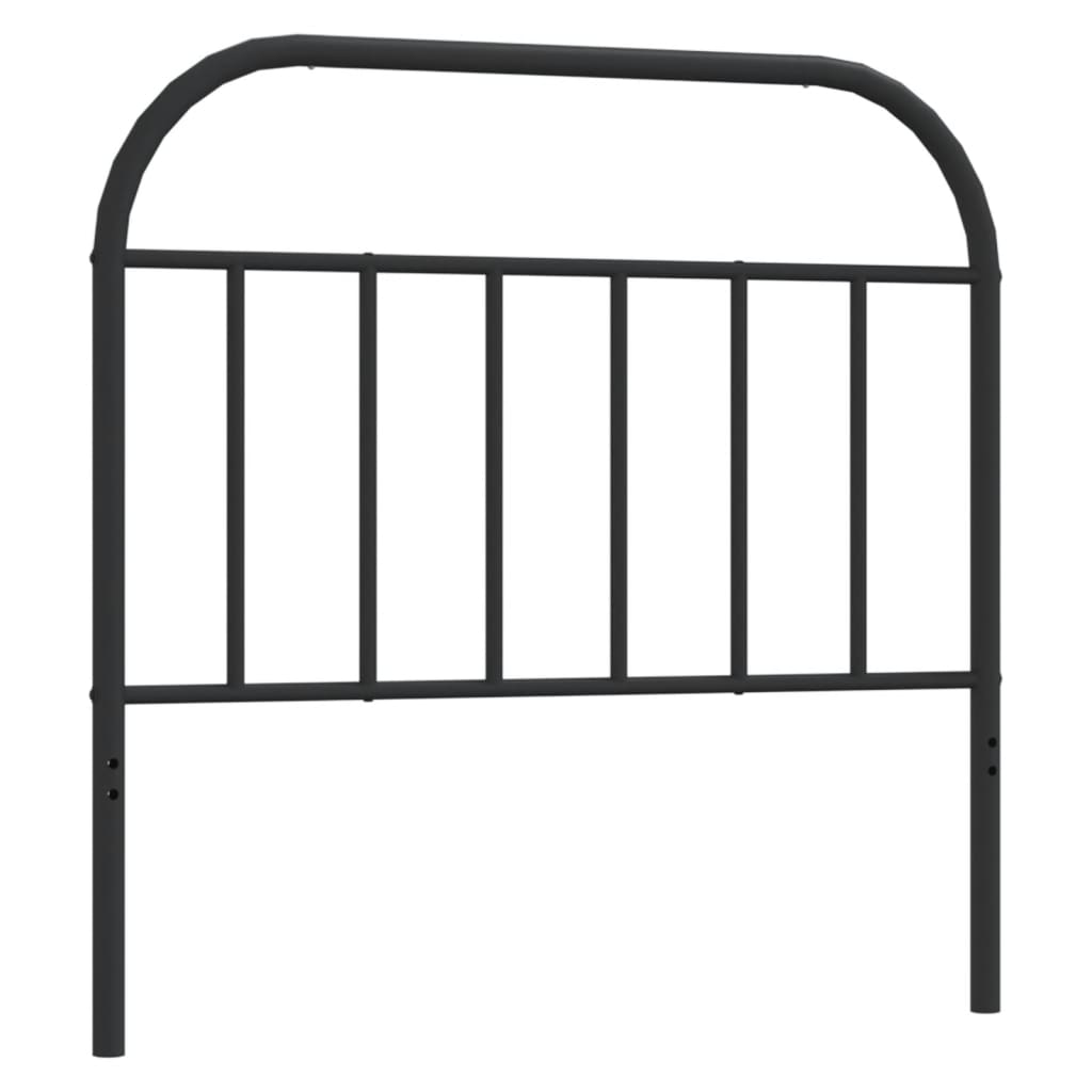 Utskiftbar sengegavl i metall svart 107 cm vidaXL