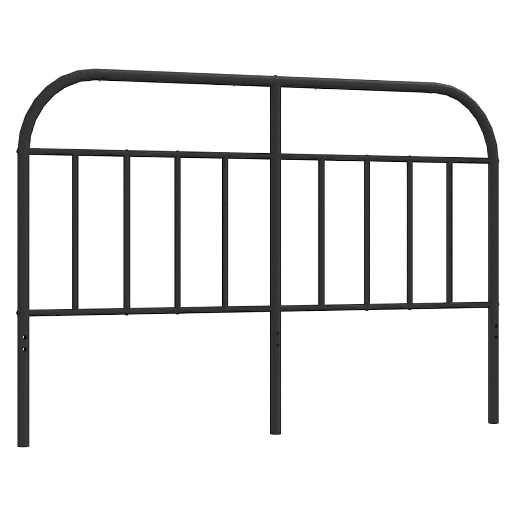 Utskiftbar sengegavl i metall svart 135 cm vidaXL
