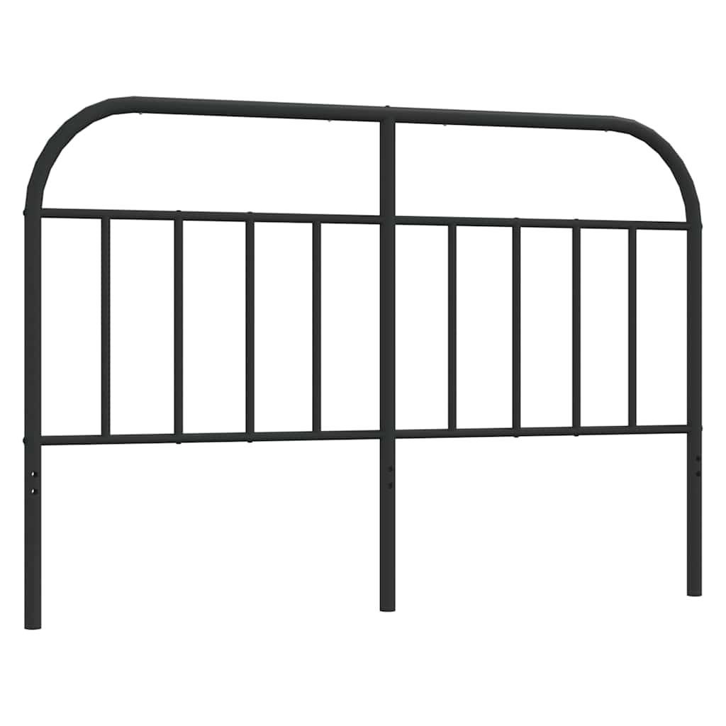 Utskiftbar sengegavl i metall svart 140 cm vidaXL