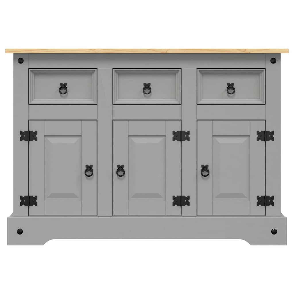 Bokhylle Corona grå 112x43x78 cm heltre meksikansk furu vidaXL