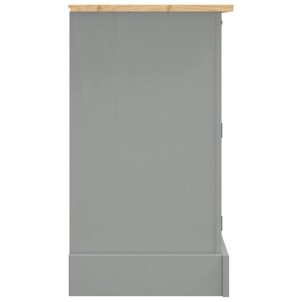 Bokhylle Corona grå 112x43x78 cm heltre meksikansk furu vidaXL
