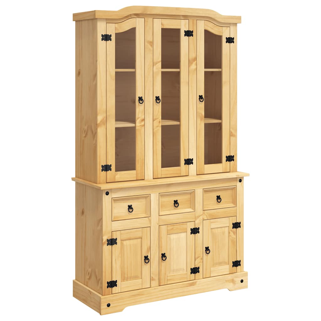 Highboard Corona brun 112x43x196 cm heltre meksikansk furu