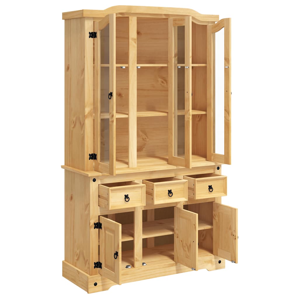 Highboard Corona brun 112x43x196 cm heltre meksikansk furu