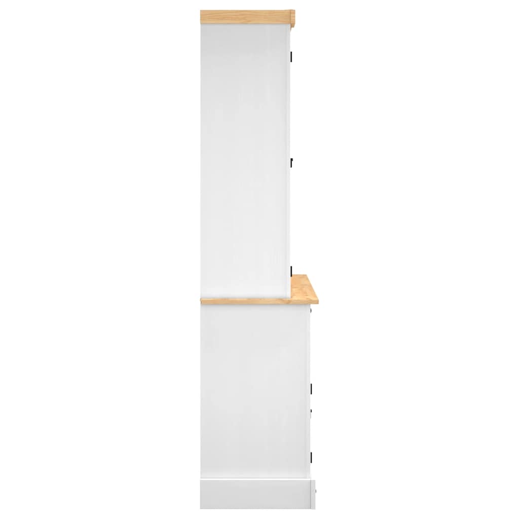 Highboard Corona hvit 112x43x196 cm heltre meksikansk furu