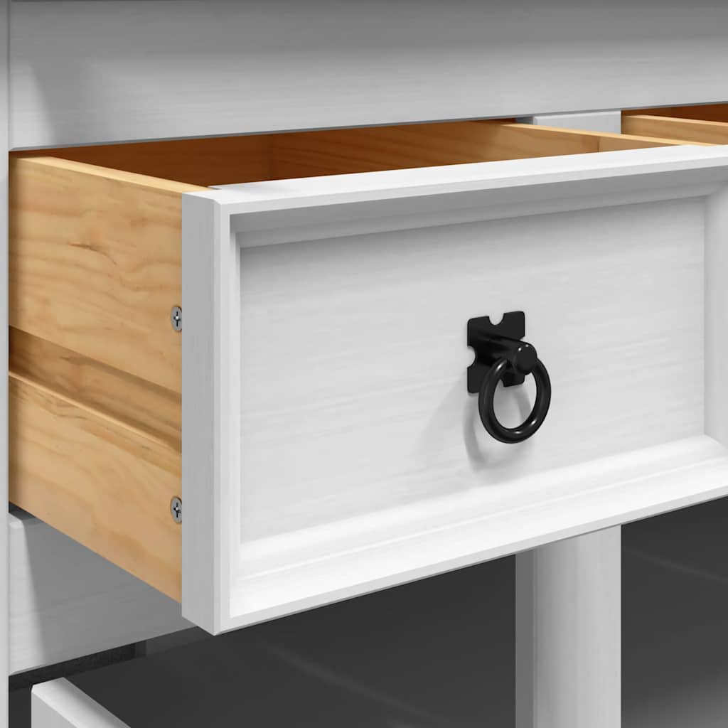 Highboard Corona hvit 112x43x196 cm heltre meksikansk furu