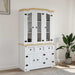 Highboard Corona hvit 112x43x196 cm heltre meksikansk furu