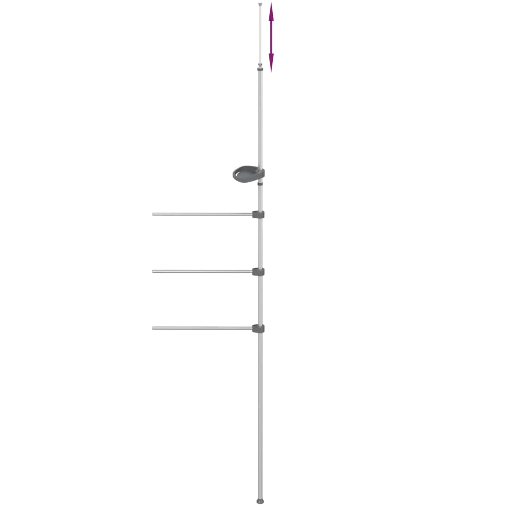 Håndklestang 47x280 cm aluminium