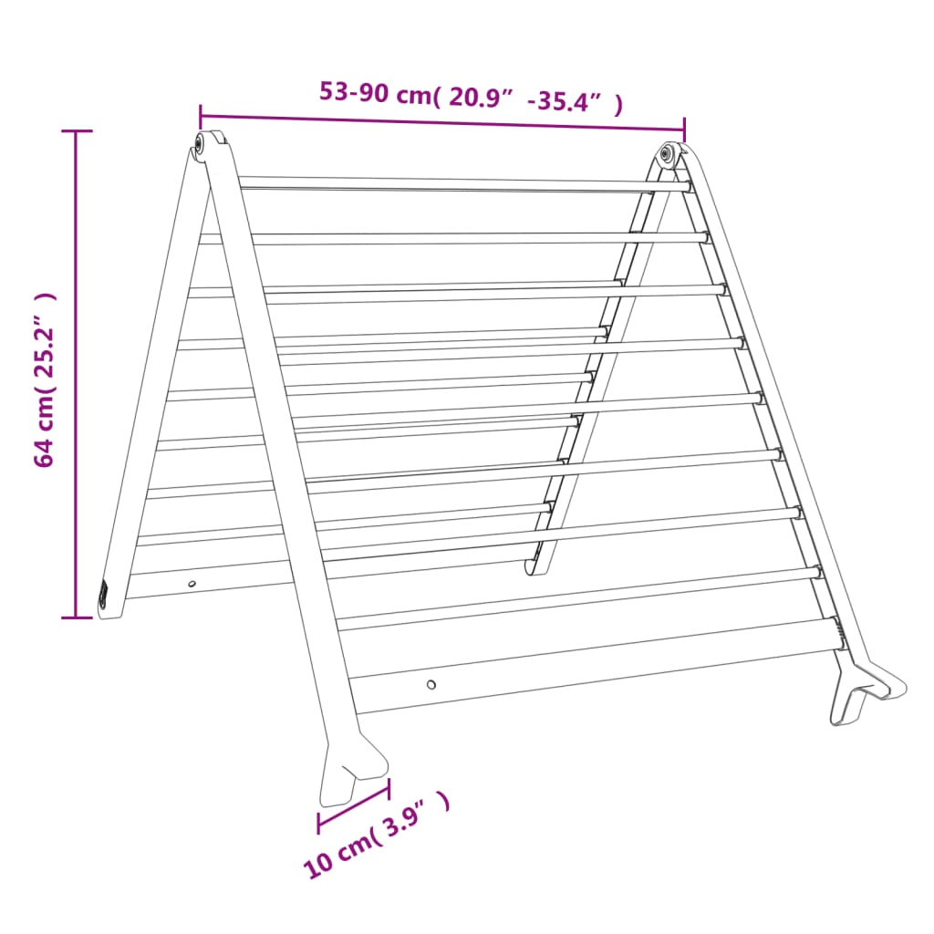 Tørkestativ for badekar uttrekkbart 53-90 cm aluminium