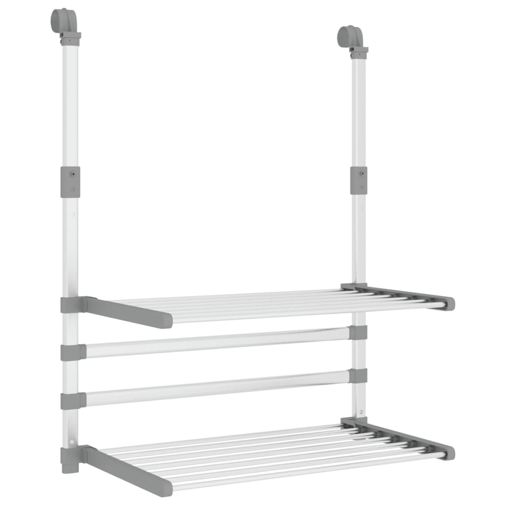 Tørkestativ for balkong 54x25x42 cm aluminium
