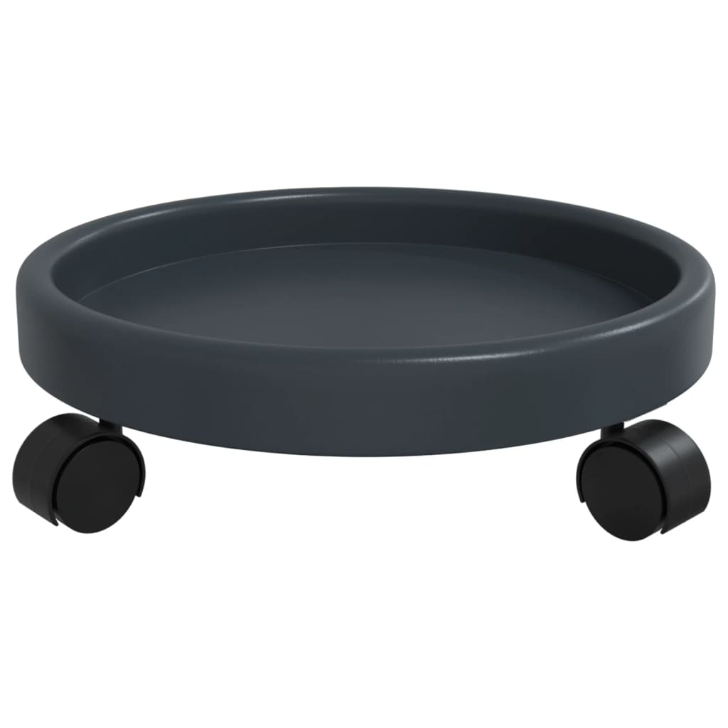 Plantevogner med hjul 2 stk grå diameter 34 cm 35 kg