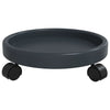 Plantevogner med hjul 2 stk grå diameter 34 cm 35 kg