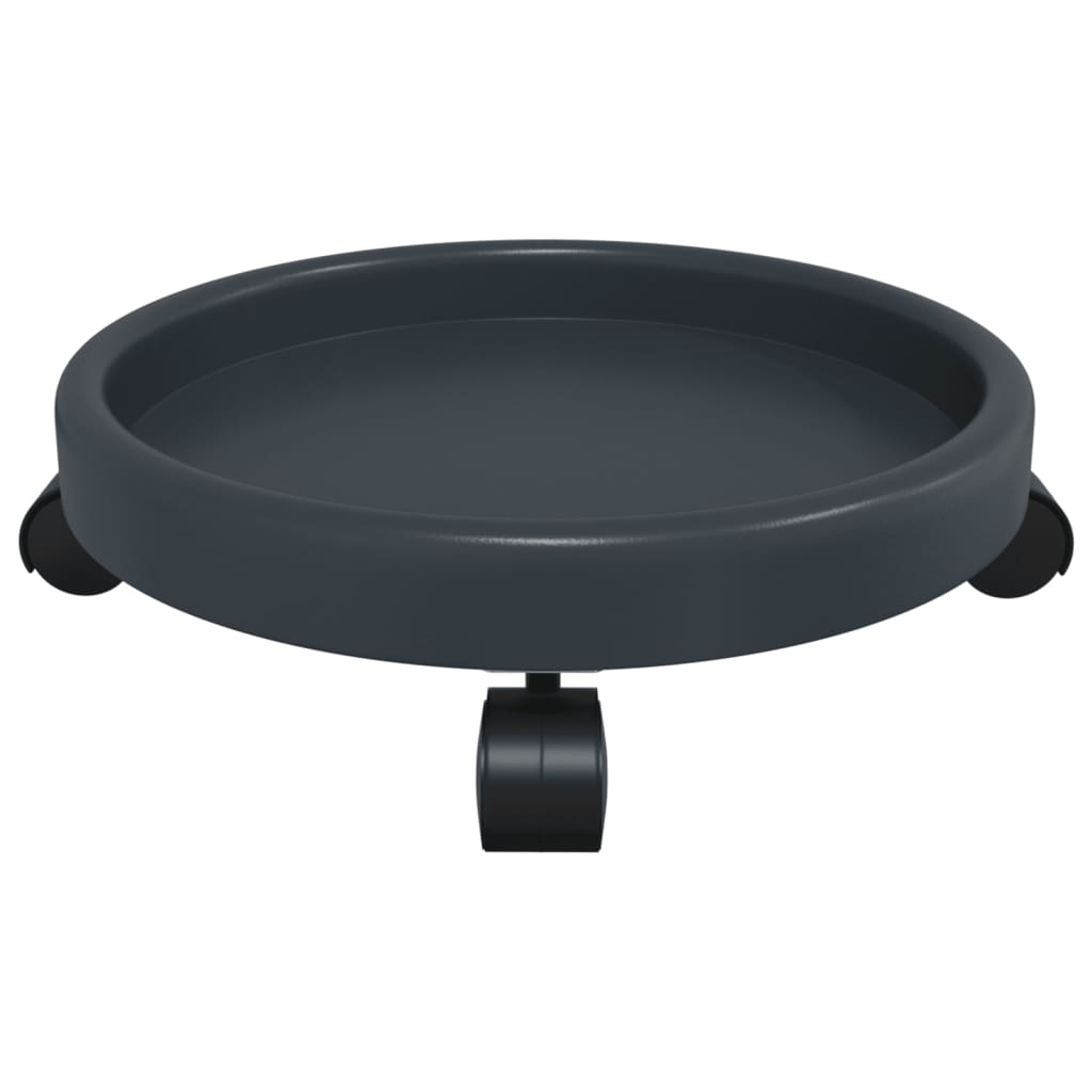Plantevogner med hjul 2 stk grå diameter 34 cm 35 kg