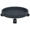 Plantevogner med hjul 2 stk grå diameter 34 cm 35 kg