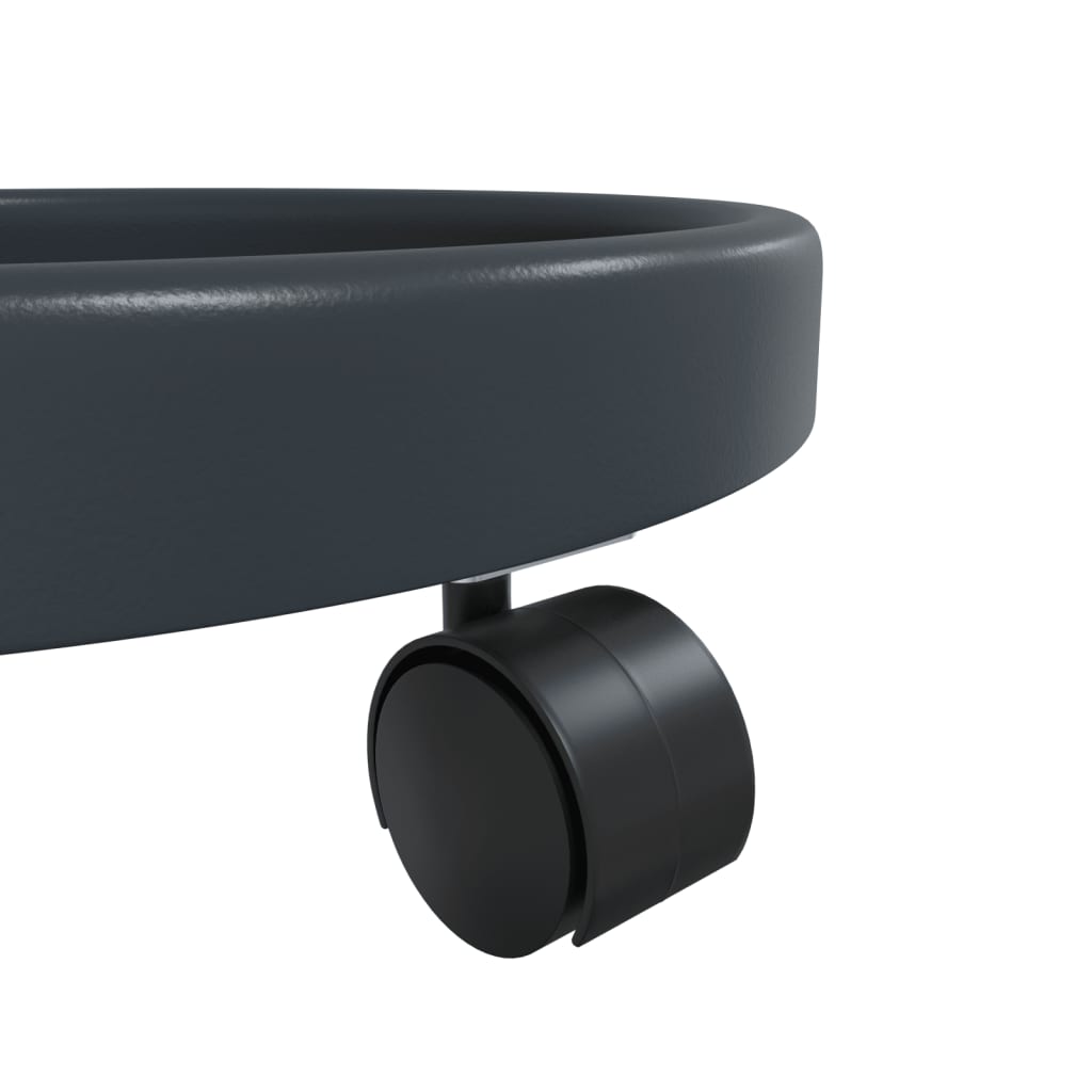 Plantevogner med hjul 2 stk grå diameter 34 cm 35 kg