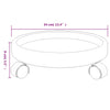 Plantevogner med hjul 2 stk grå diameter 34 cm 35 kg