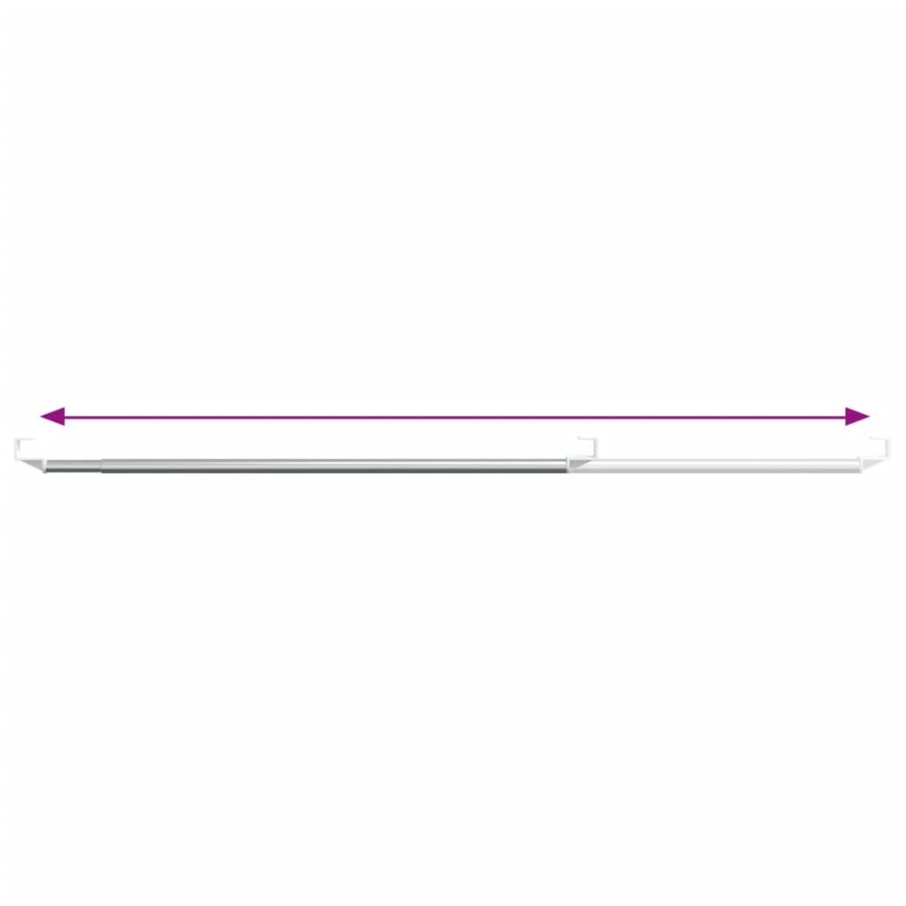 Gardinstenger 2 stk hvit og sølv 40-60 cm aluminium