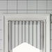 Gardinstenger 2 stk hvit og sølv 40-60 cm aluminium