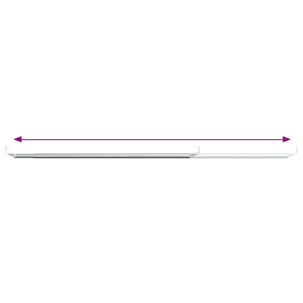 Gardinstenger 2 stk hvit og sølv 60-105 cm aluminium
