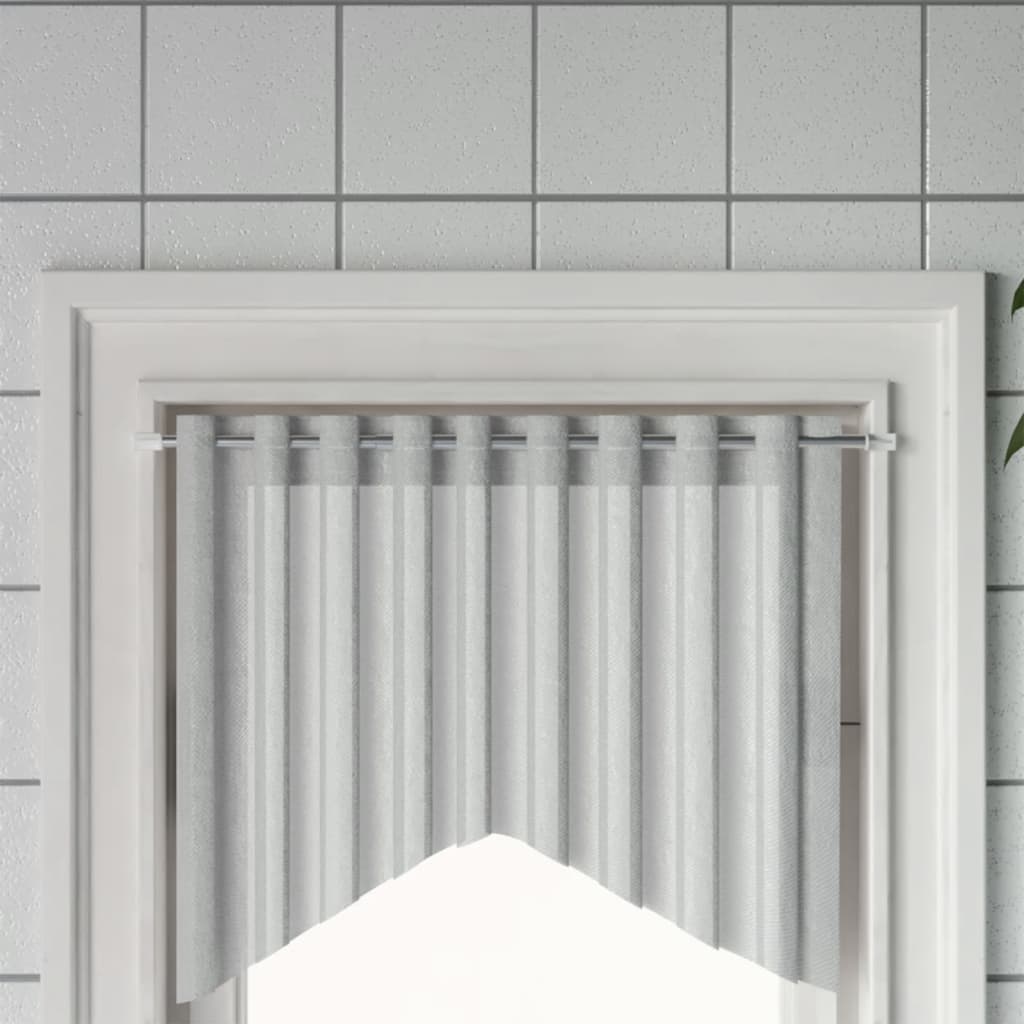 Gardinstenger 2 stk hvit og sølv 60-105 cm aluminium