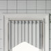 Gardinstenger 2 stk hvit og sølv 40-60 cm aluminium