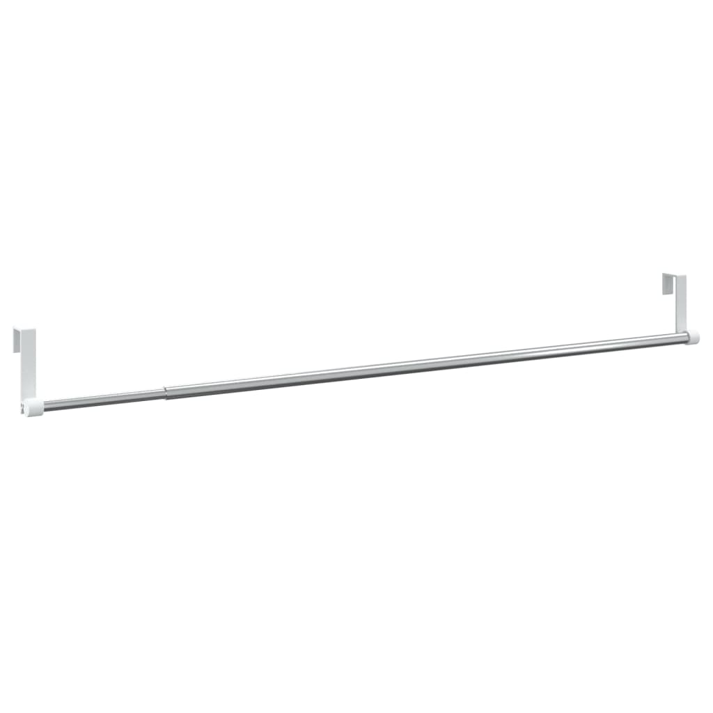 Gardinstenger 2 stk hvit og sølv 60-105 cm aluminium