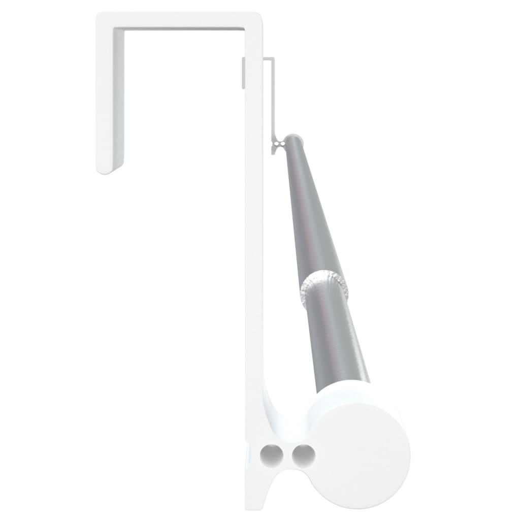 Gardinstenger 2 stk hvit og sølv 60-105 cm aluminium