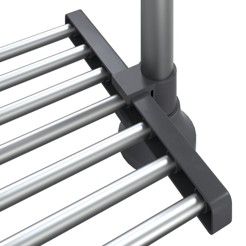 Kjøkkenhylle 50x25x(50-70) cm aluminium