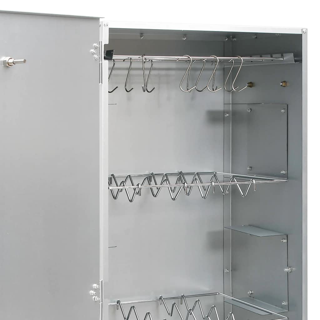 Røykgrill med treflis 44,5x29x110 cm galvanisert stål vidaXL