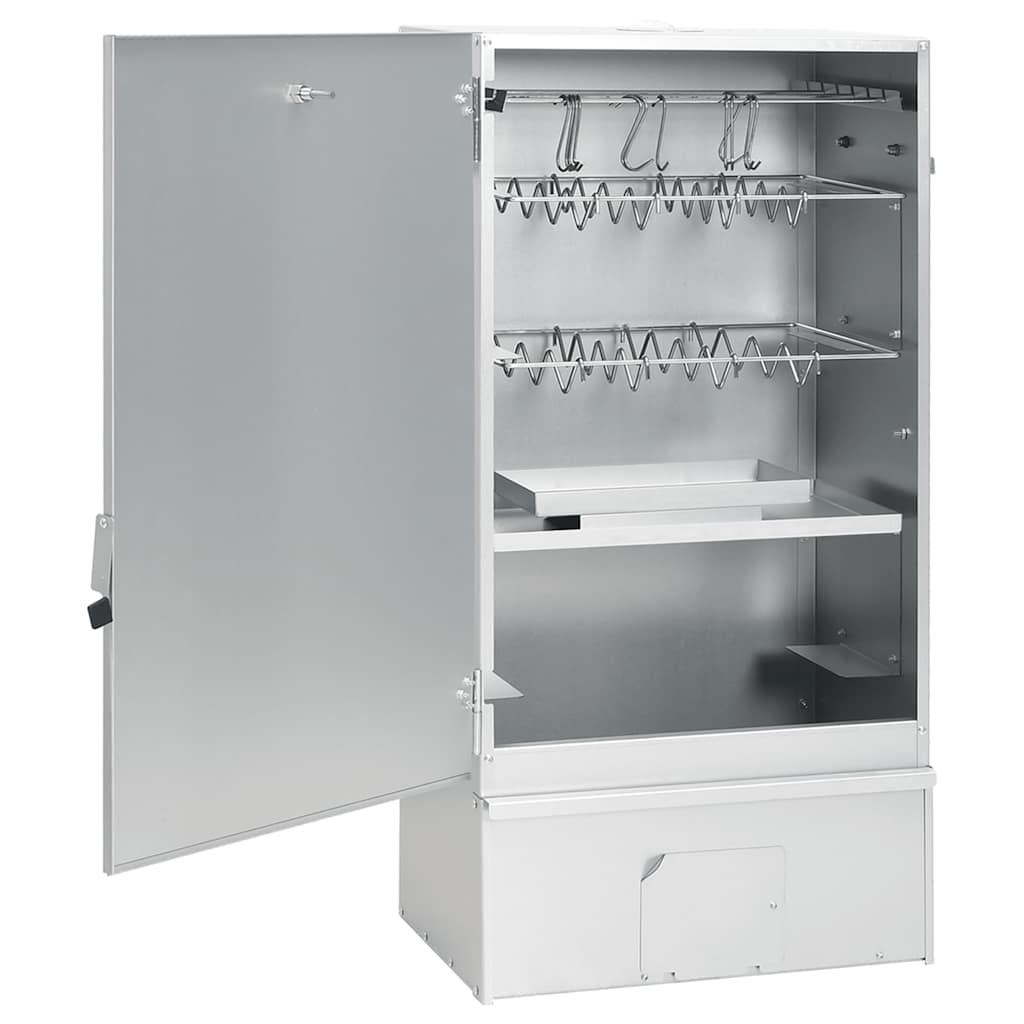 Røykgrill med treflis 44,5x29x83 cm galvanisert stål vidaXL