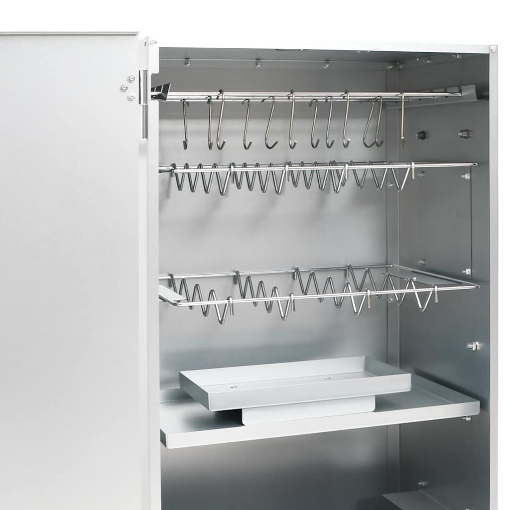 Røykgrill med treflis 44,5x29x83 cm galvanisert stål vidaXL