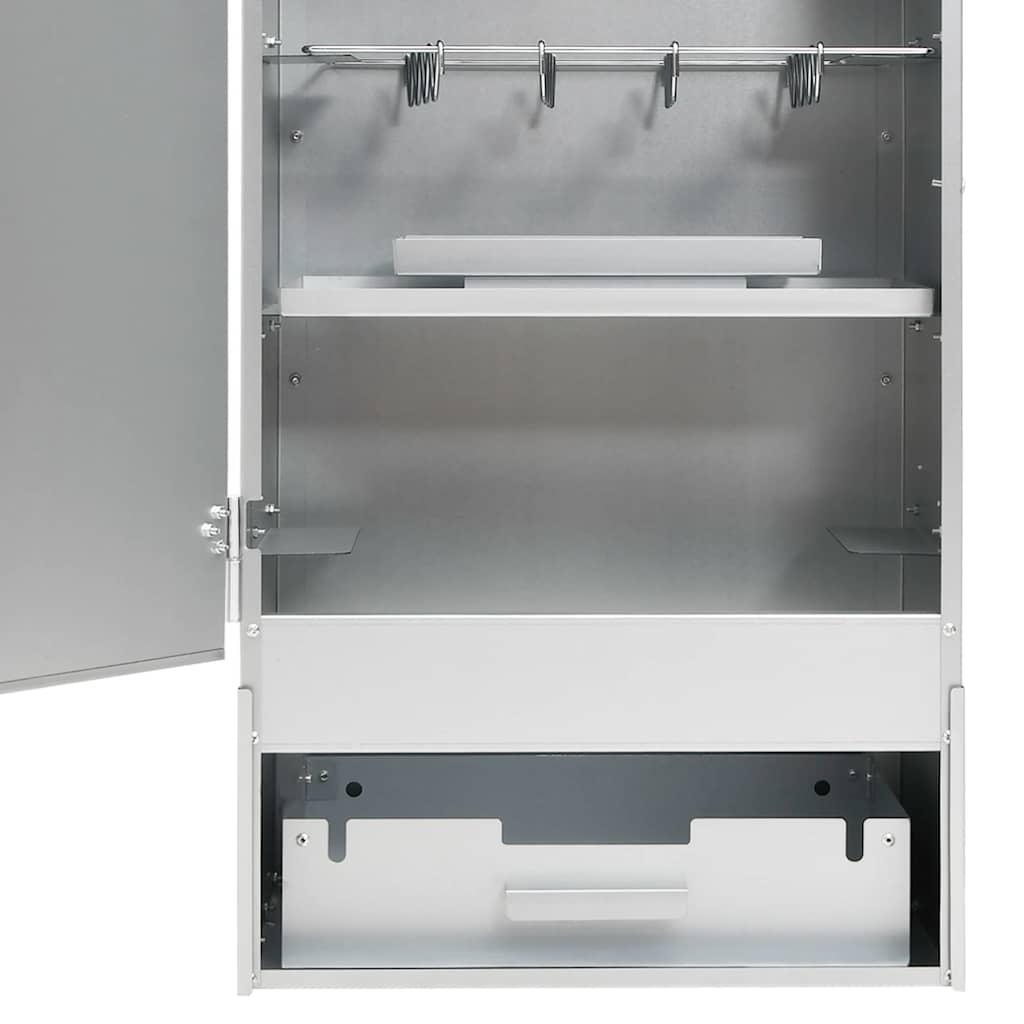 Røykgrill med treflis 44,5x29x83 cm galvanisert stål vidaXL
