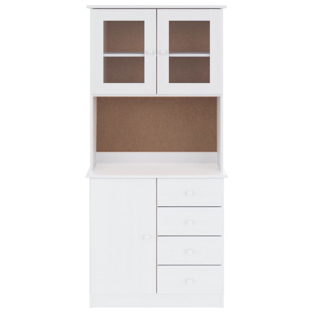 Highboard ALTA hvit 77x35x165 cm heltre furu