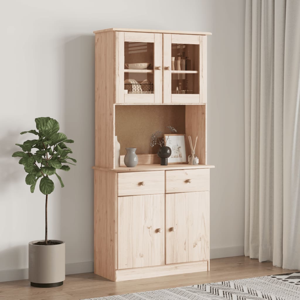 Highboard ALTA 77x35x165 cm heltre furu
