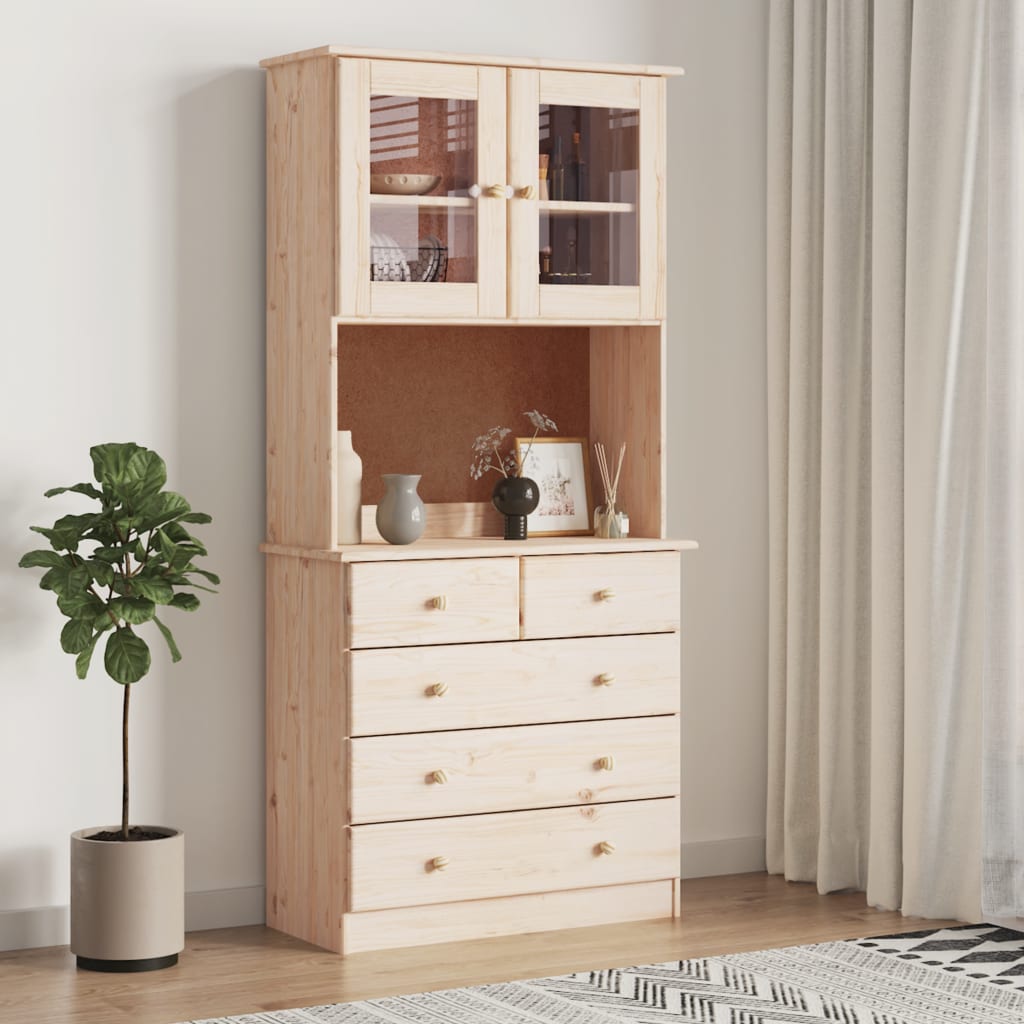 Highboard ALTA 77x35x165 cm heltre furu