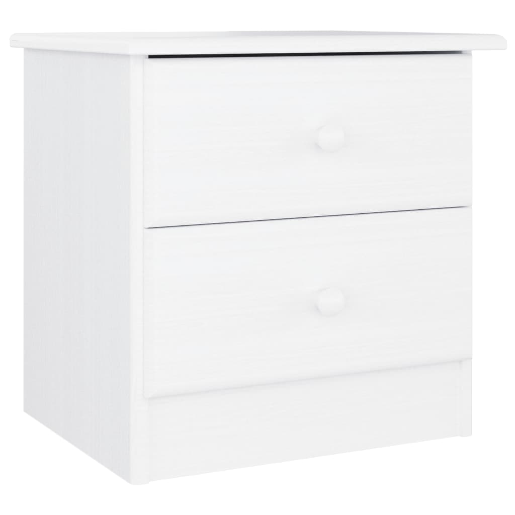 Nattbord ALTA hvit 41x35x41 cm heltre furu