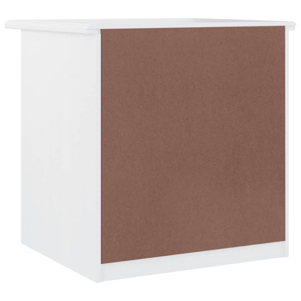 Nattbord ALTA hvit 41x35x41 cm heltre furu