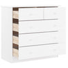 Kommode ALTA hvit 77x35x73 cm heltre furu