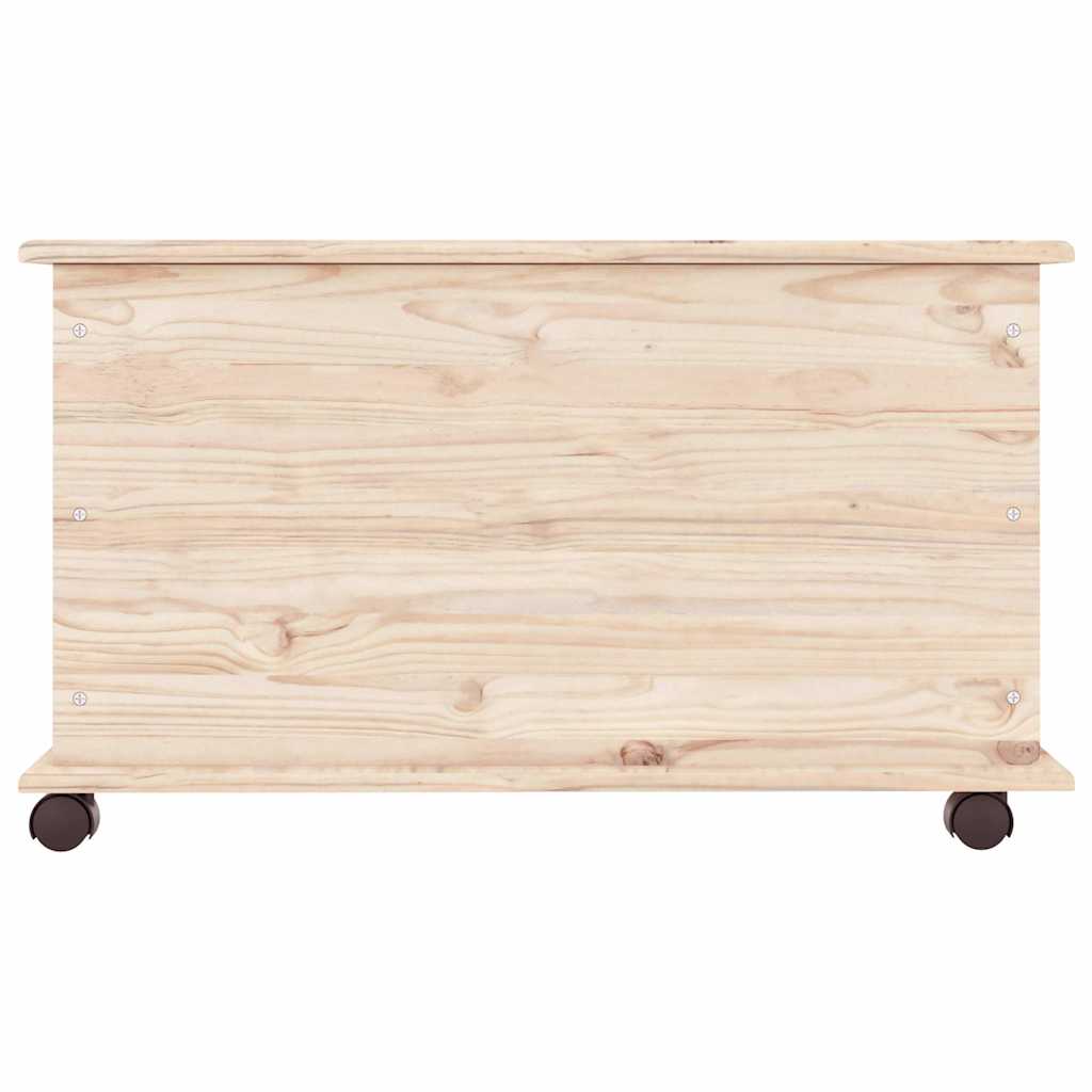 Oppbevaringskiste med hjul ALTA 73x39,5x43 cm heltre furu