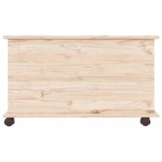 Oppbevaringskiste med hjul ALTA 73x39,5x43 cm heltre furu