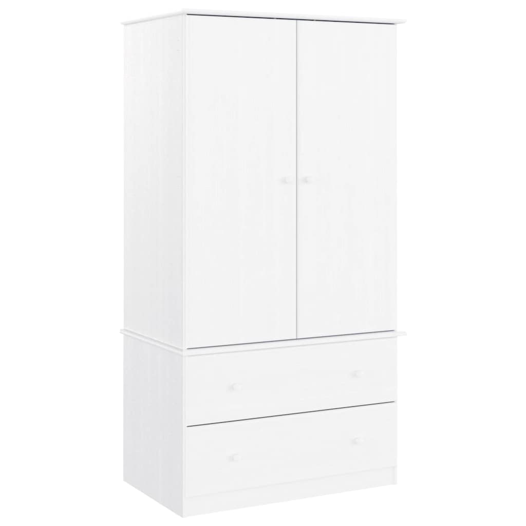 Garderobe ALTA hvit 90x55x170 cm heltre furu