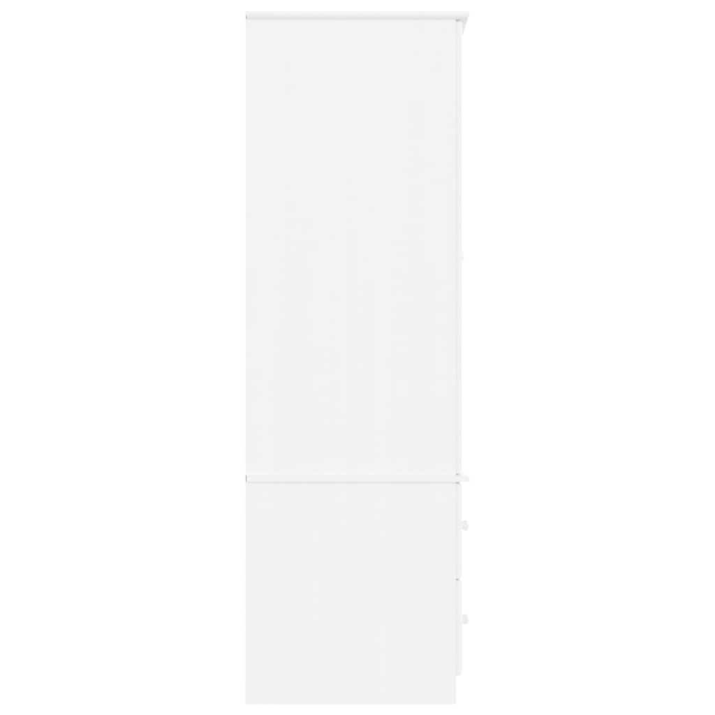 Garderobe ALTA hvit 90x55x170 cm heltre furu