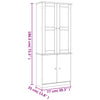 Vitrine ALTA hvit 77x35x186,5 cm heltre furu