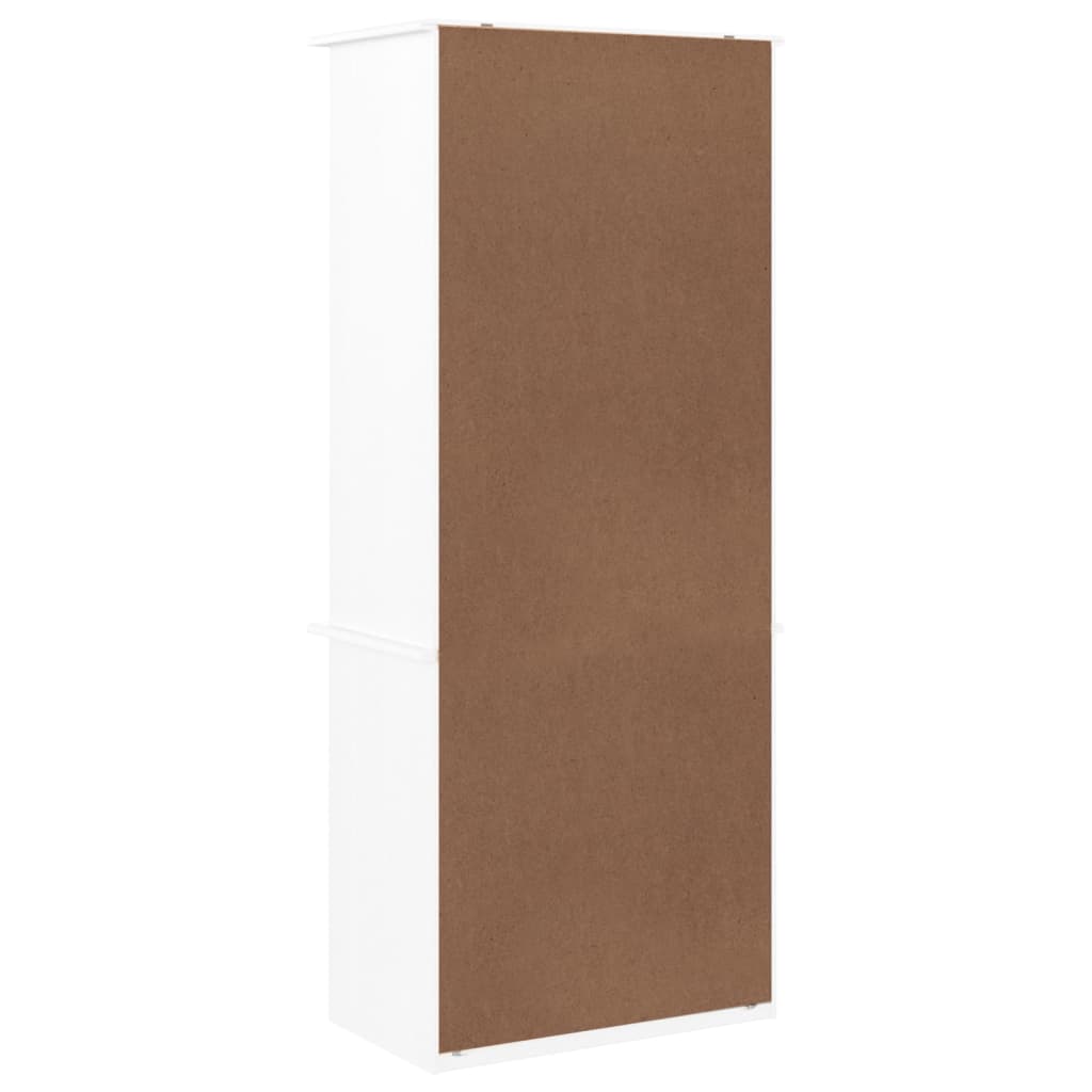 Bokhylle med skuffer ALTA hvit 60x35x142 cm heltre furu