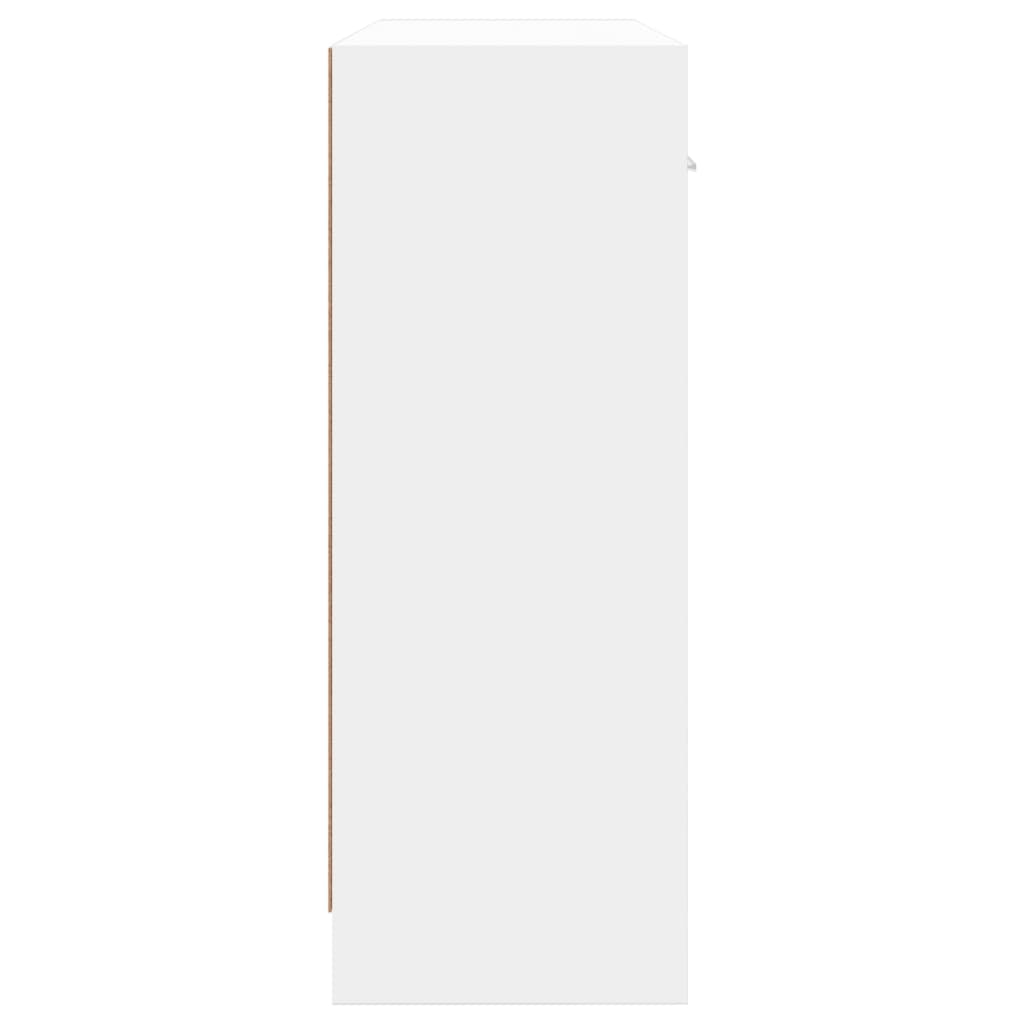Skjenk hvit 91x28x75 cm konstruert tre