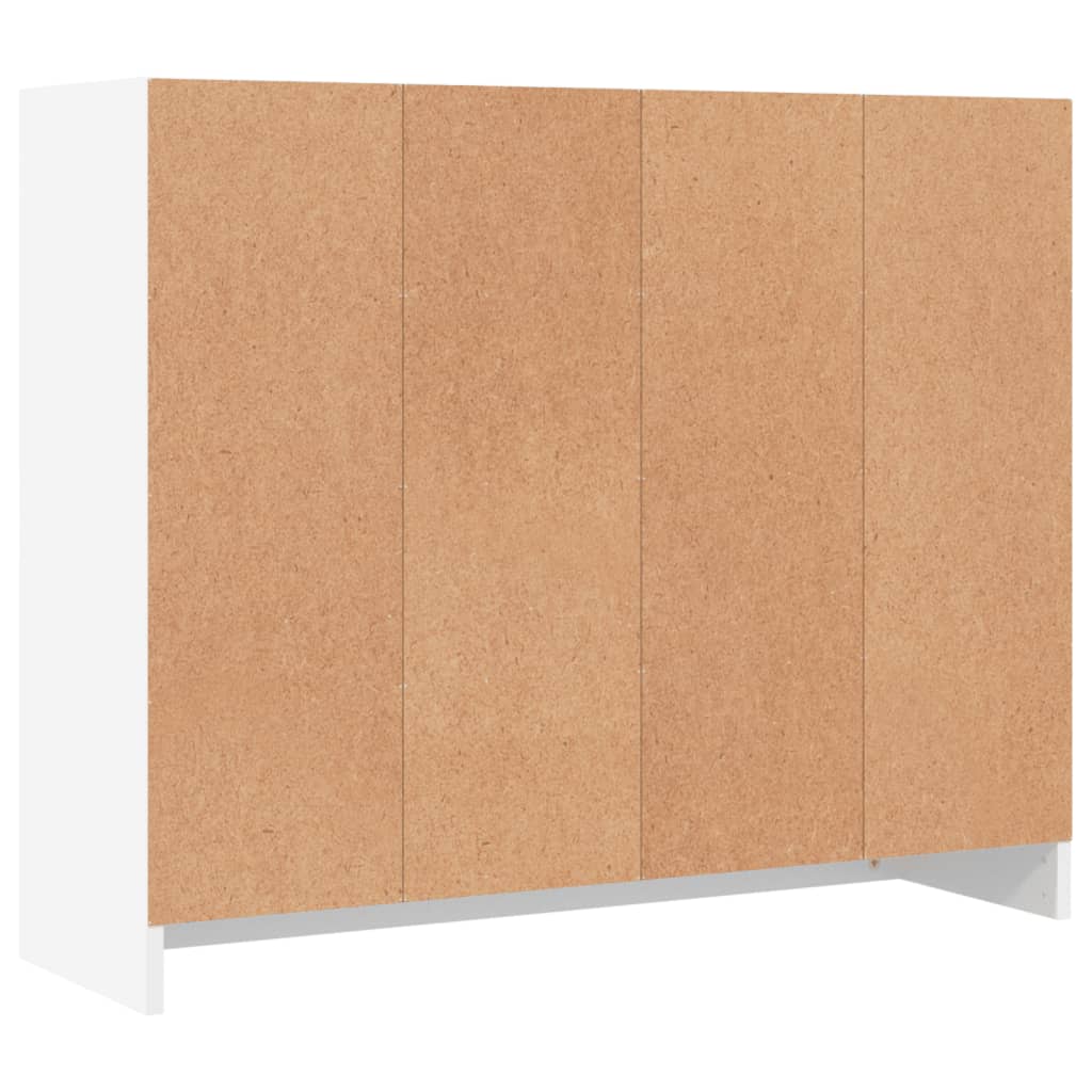 Skjenk hvit 91x28x75 cm konstruert tre