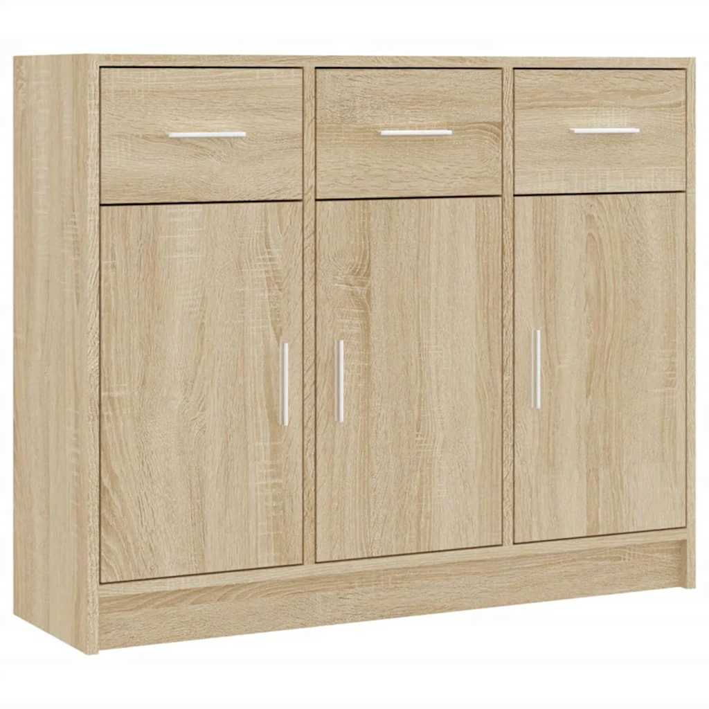 Skjenk sonoma eik 91x28x75 cm konstruert tre vidaXL