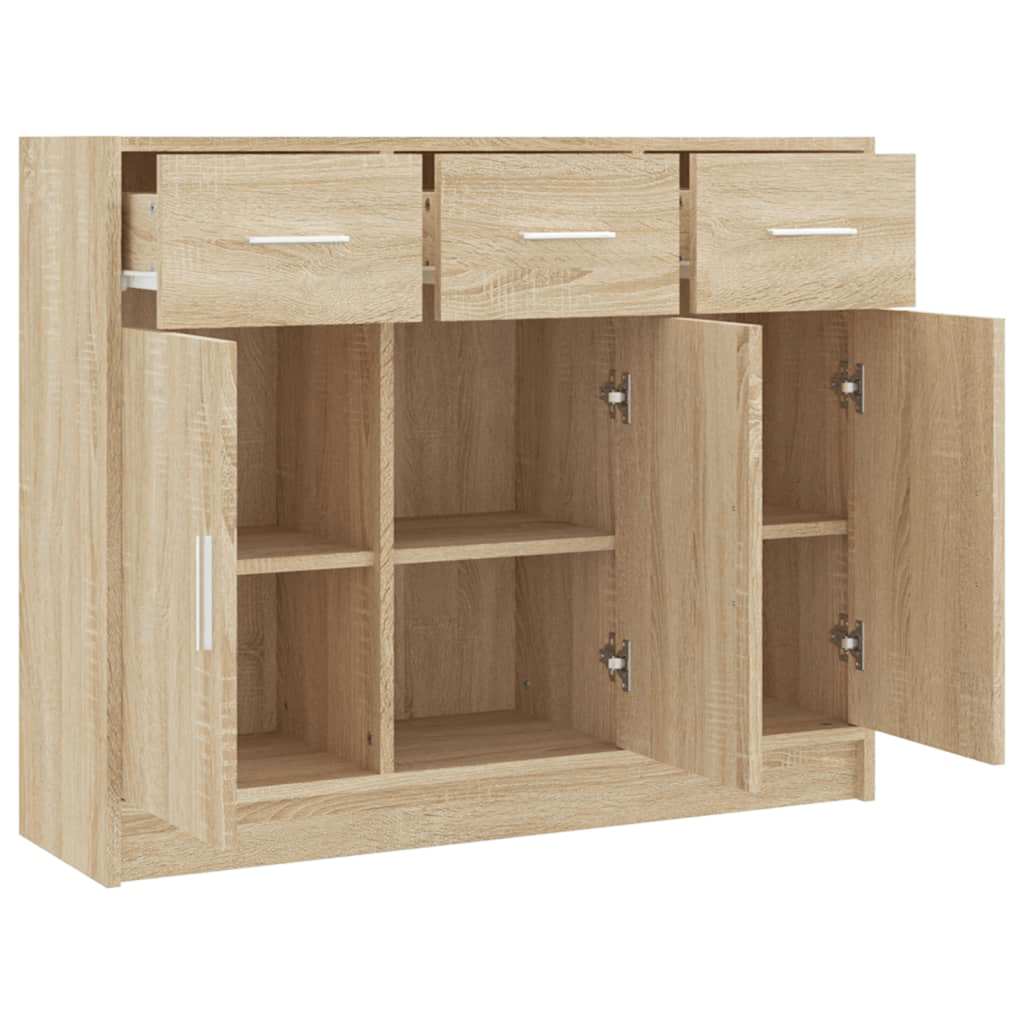 Skjenk sonoma eik 91x28x75 cm konstruert tre vidaXL