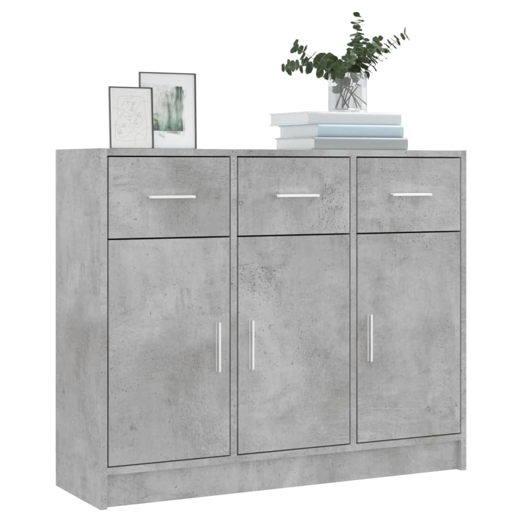 Skjenk betonggrå 91x28x75 cm konstruert tre vidaXL